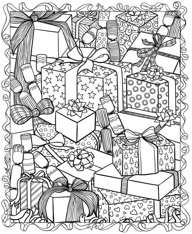 xmas coloring pages for adults
