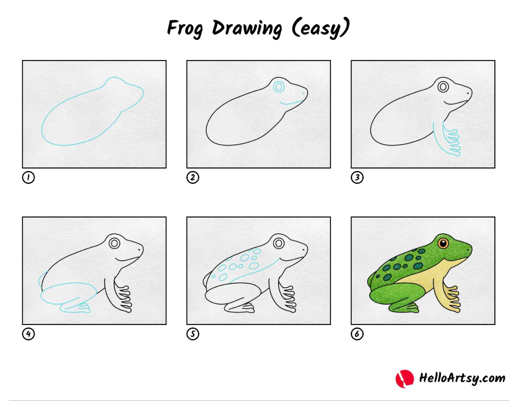 Frog Drawing easy HelloArtsy Frog Drawing easy HelloArtsy