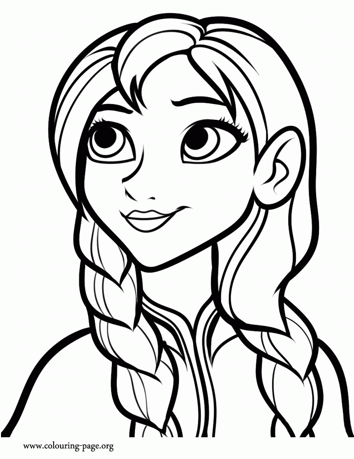 frozen anna coloring page