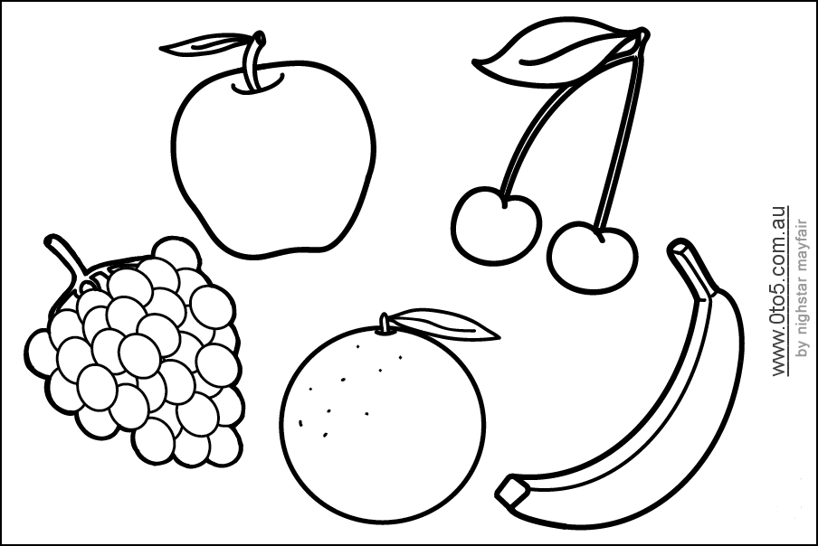 color fruit template free printable