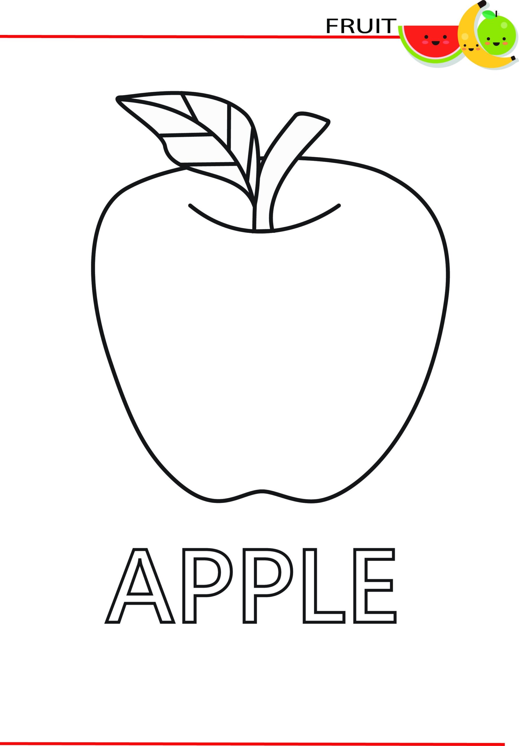 pictures of fruits for colouring