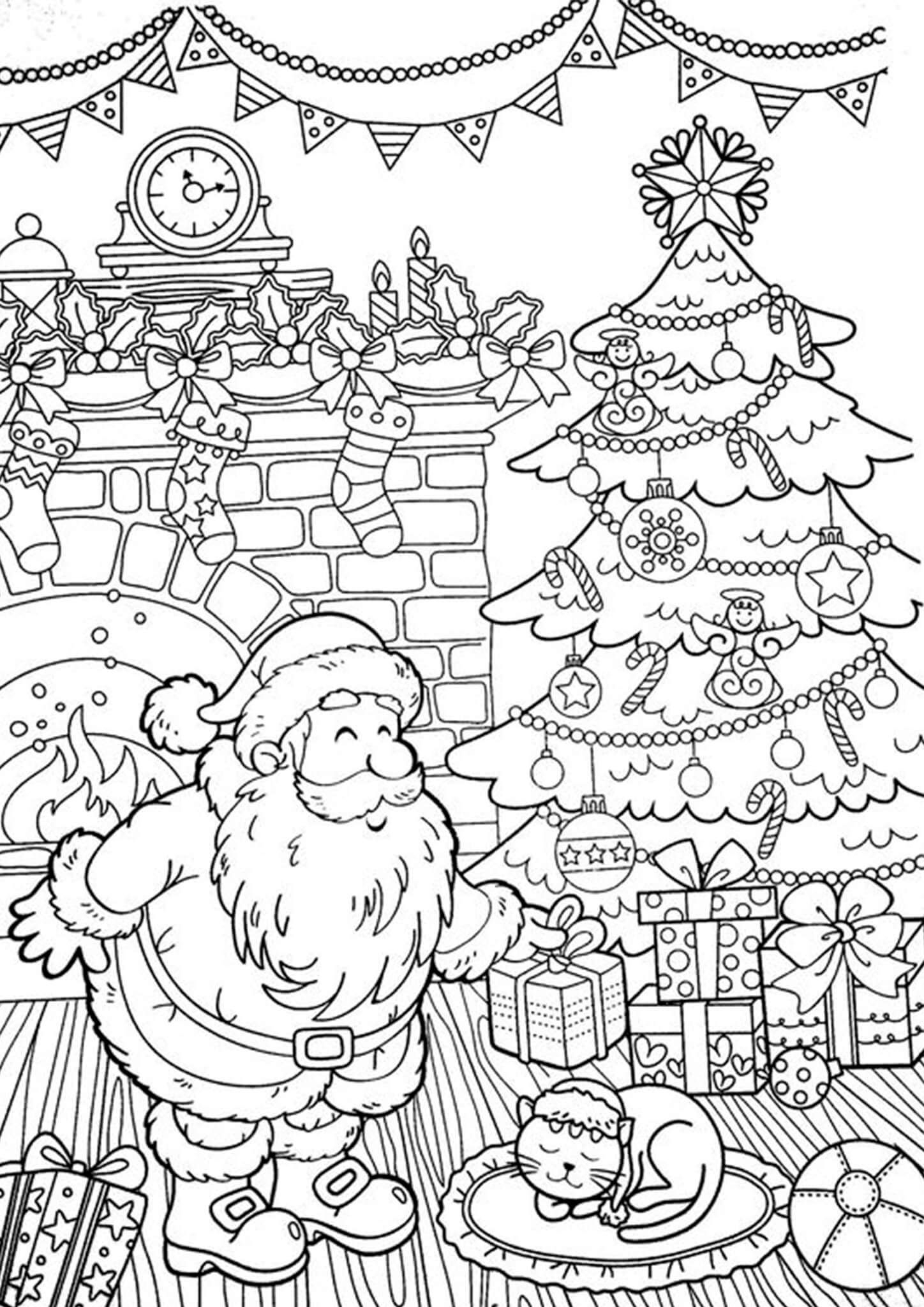 Fun Christmas Adult Coloring Pages For Your Little One They Are Free 