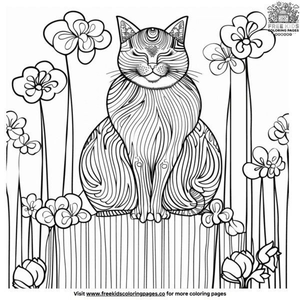 funny cat coloring pages