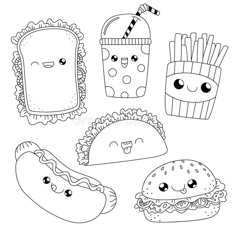 Funny Food Coloring Pages For Kids Funny Food Coloring Pages For Kids