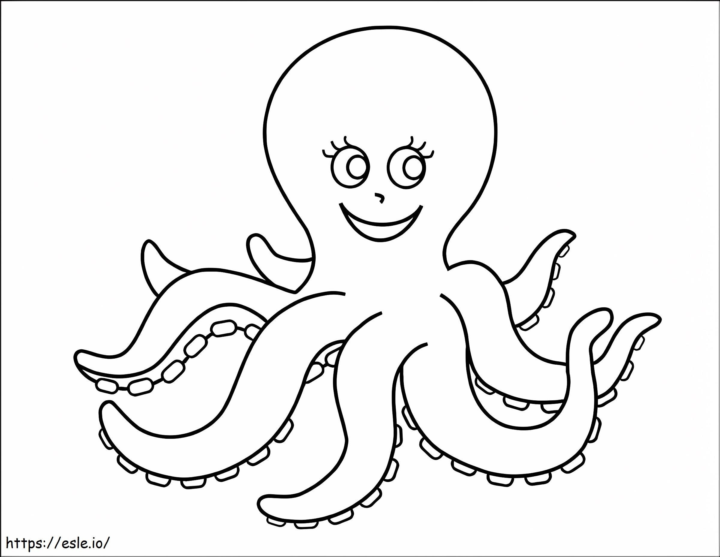 Funny Octopus Coloring Page