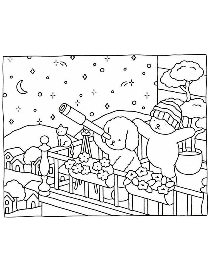 Fuzzy Hygge Coloring Pages Free Printable PDF Fuzzy Hygge Coloring Pages Free Printable PDF