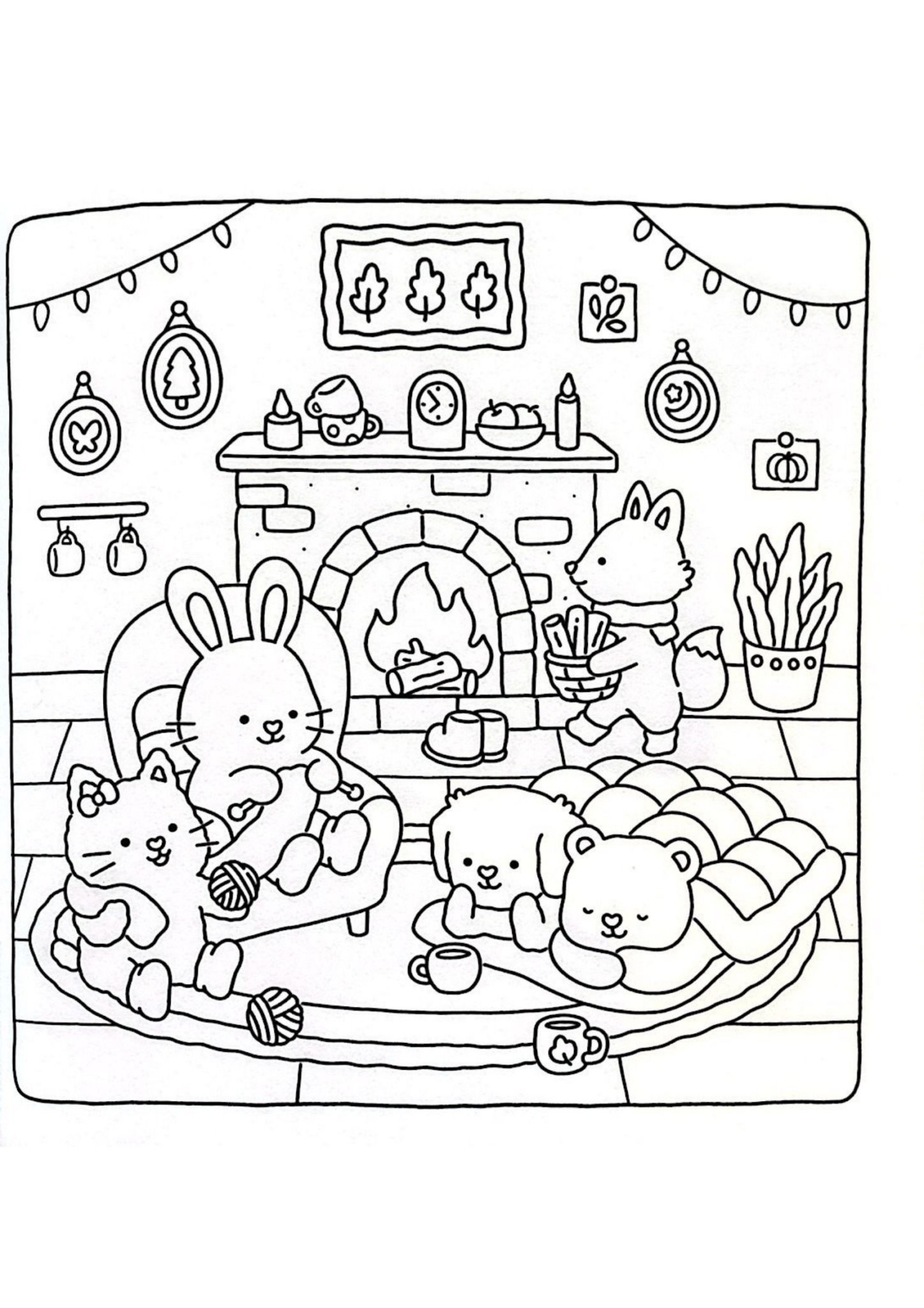 Fuzzy Hygge Cute And Cozy Coloring Book For Adults Teens 24 
