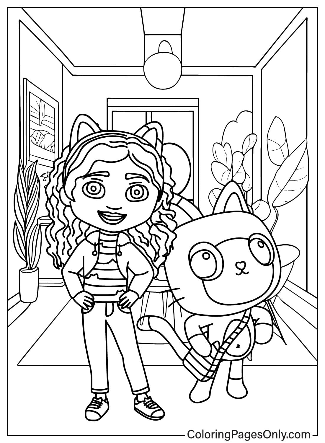 Gabby S Dollhouse Coloring Pages Free Printable Coloring Page Bilarasa