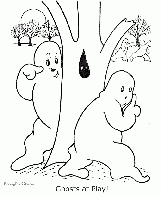 Ghost Halloween Coloring Pages 004 Ghost Halloween Coloring Pages 004