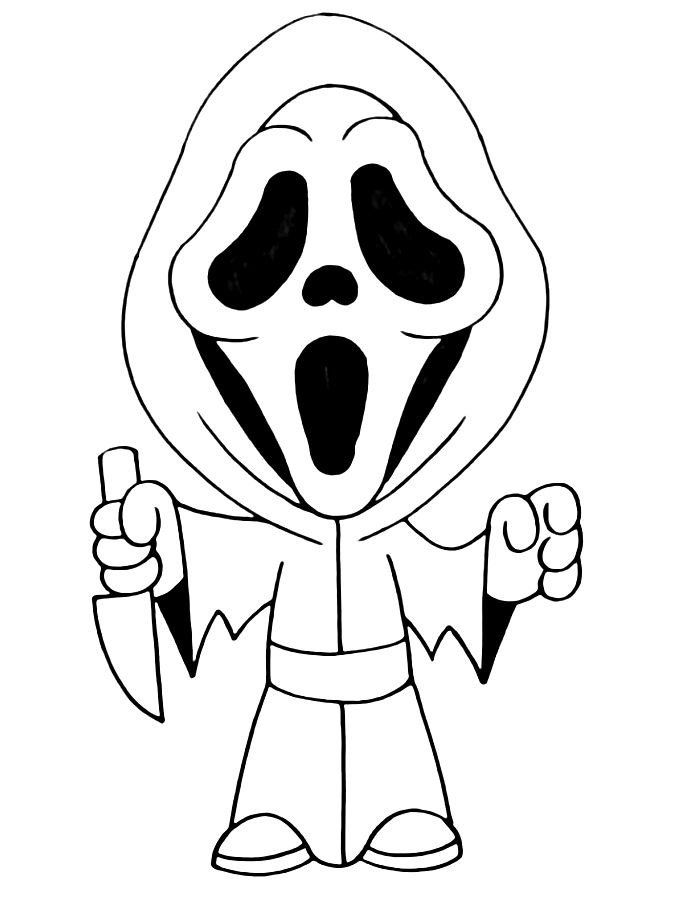 Ghostface Coloring Pages Free Printable PDF Ghostface Coloring Pages Free Printable PDF