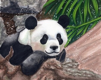 Giant Panda Print Etsy