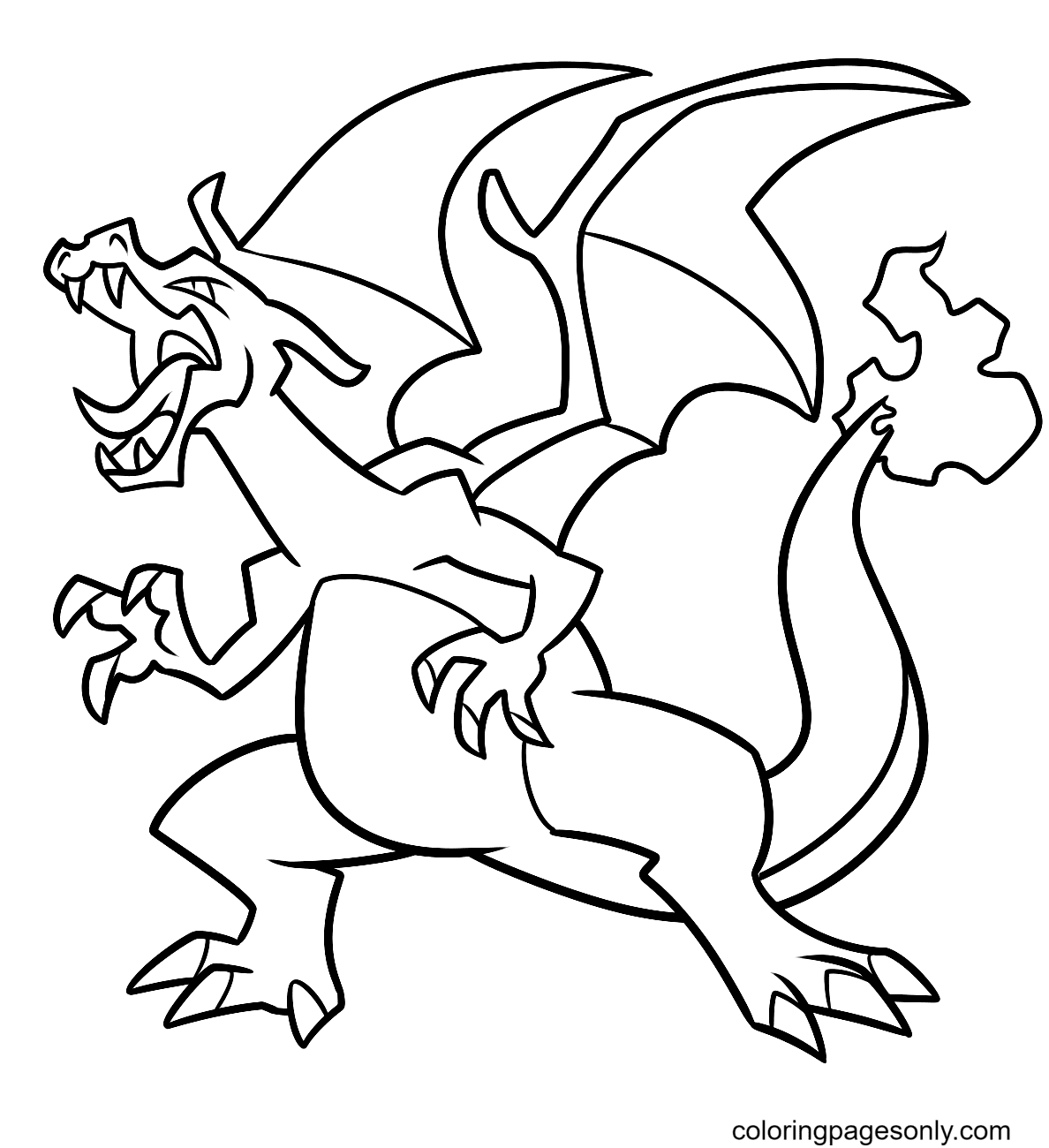 charizard coloring page free