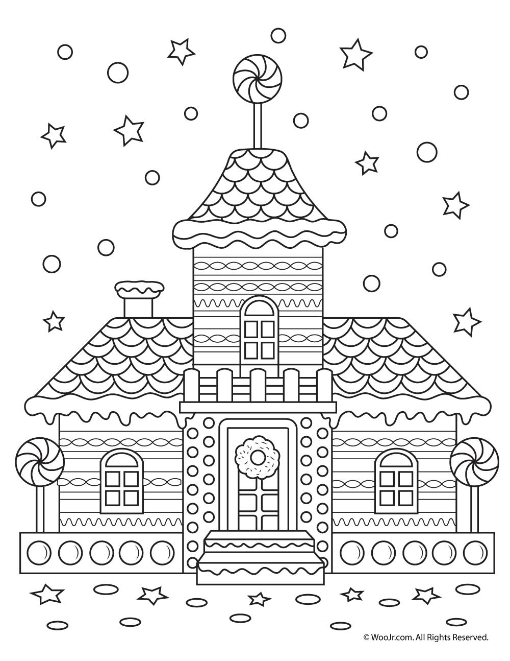Gingerbread House Adult Coloring Page Woo Jr Kids Activities Gingerbread House Adult Coloring Page Woo Jr Kids Activities