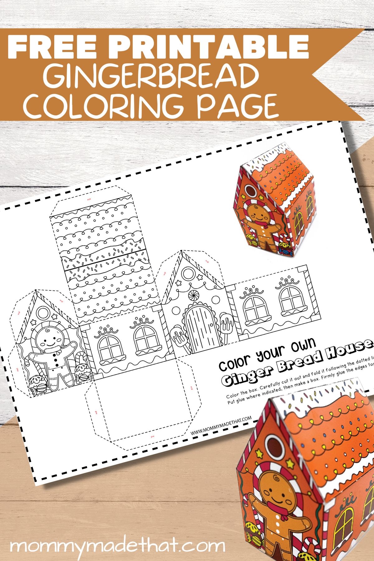 gingerbread house coloring page free