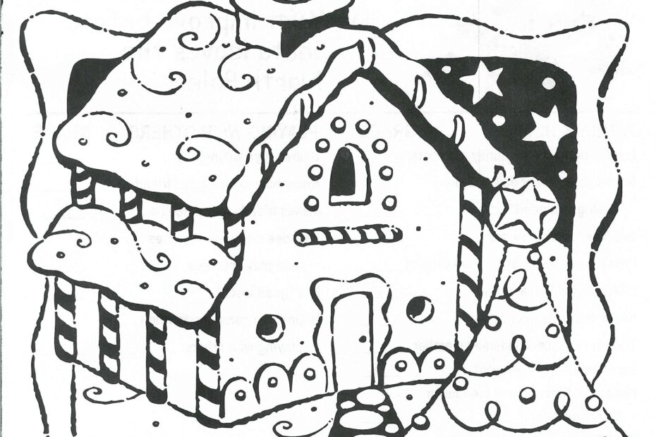 Gingerbread House Coloring Page Printable Coloring Home