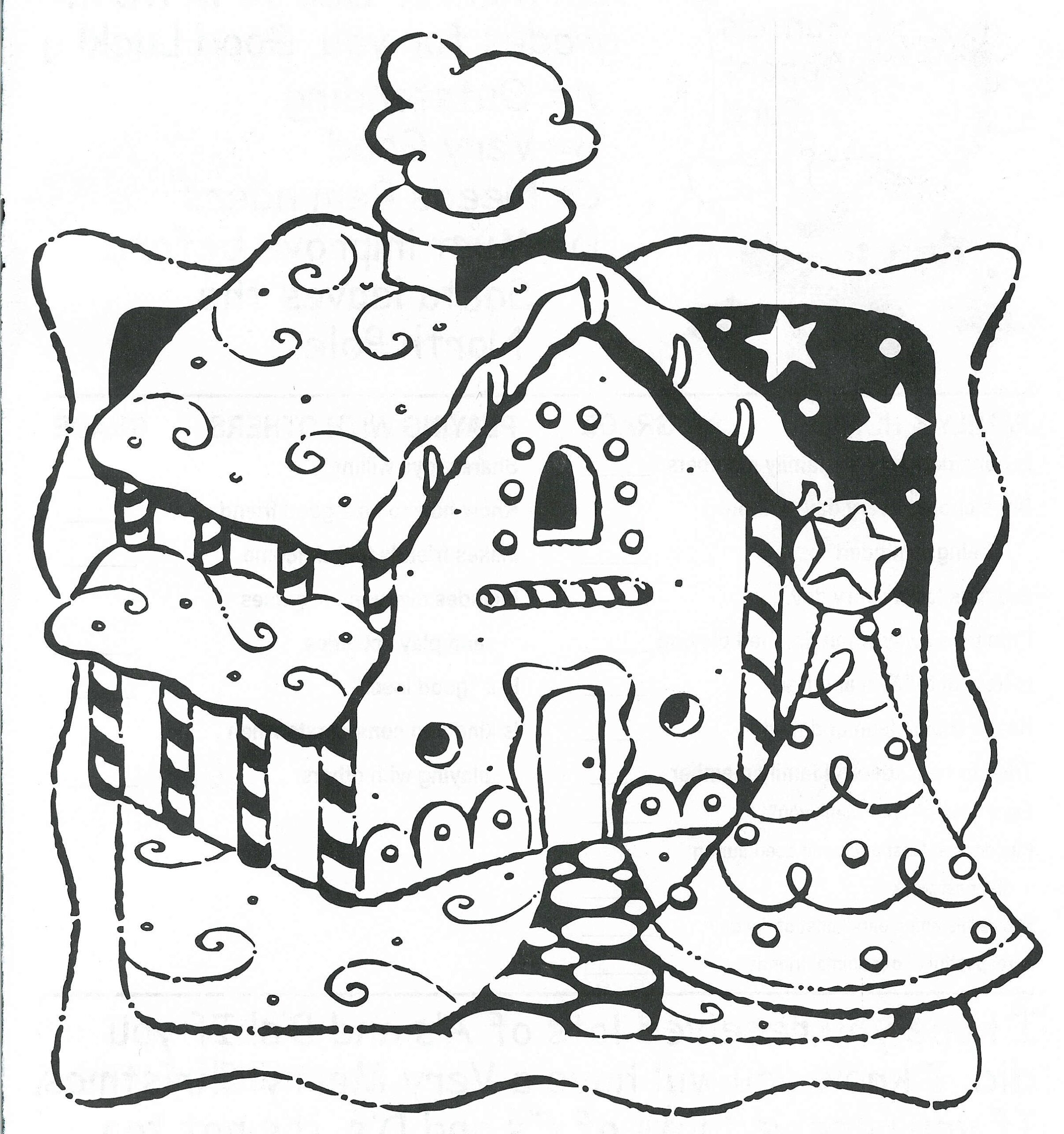 Gingerbread House Coloring Page Printable Coloring Home