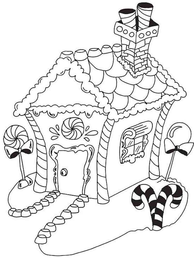 Gingerbread House Coloring Pages