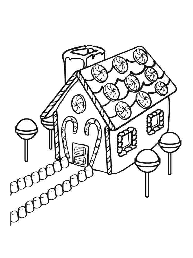 free printable gingerbread house coloring pages