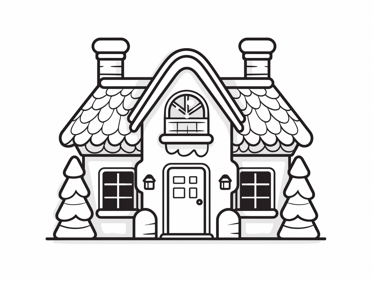 Gingerbread House Coloring Sheet Coloring Page Gingerbread House Coloring Sheet Coloring Page