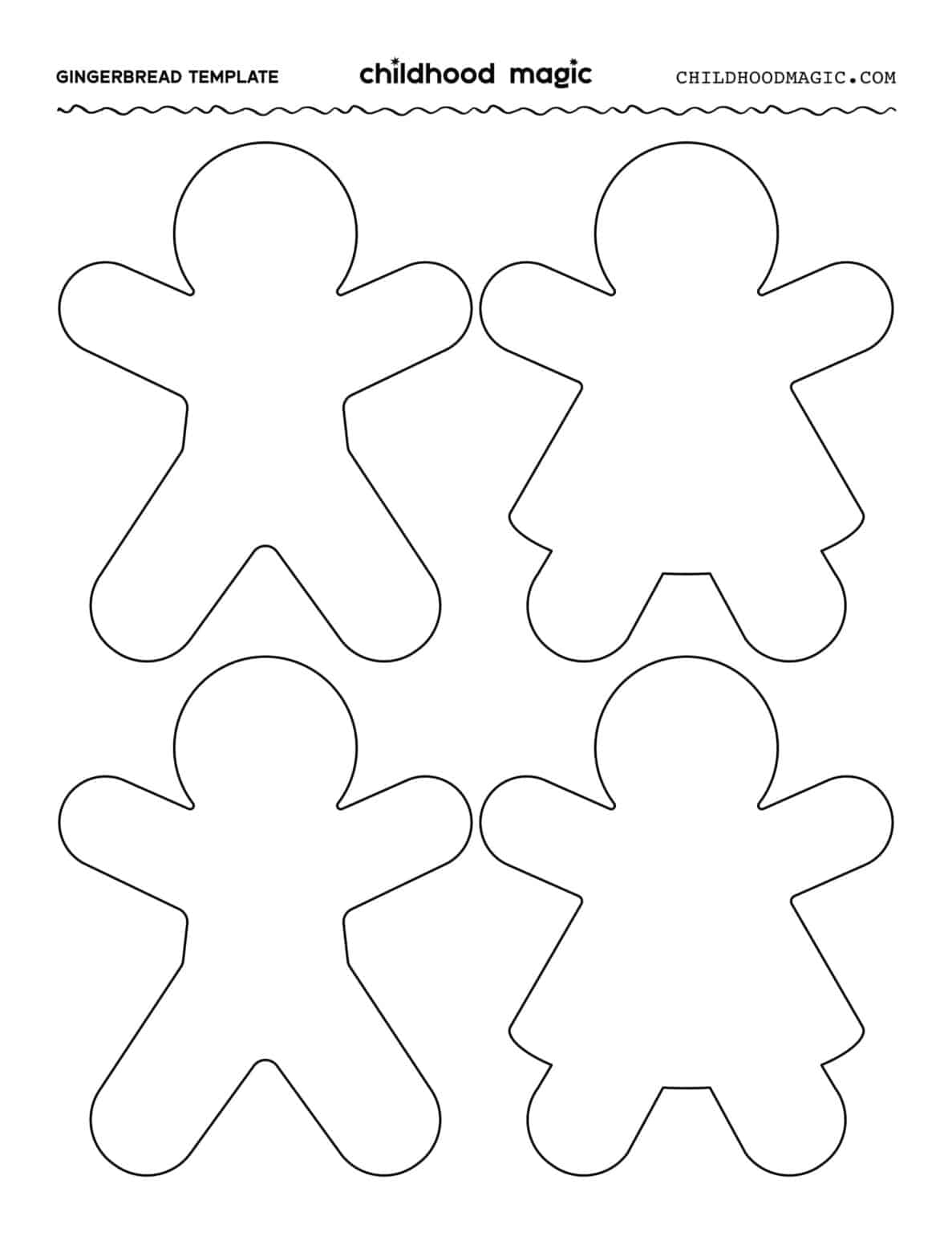 Gingerbread Man Template Free Printable Childhood Magic Gingerbread Man Template Free Printable Childhood Magic