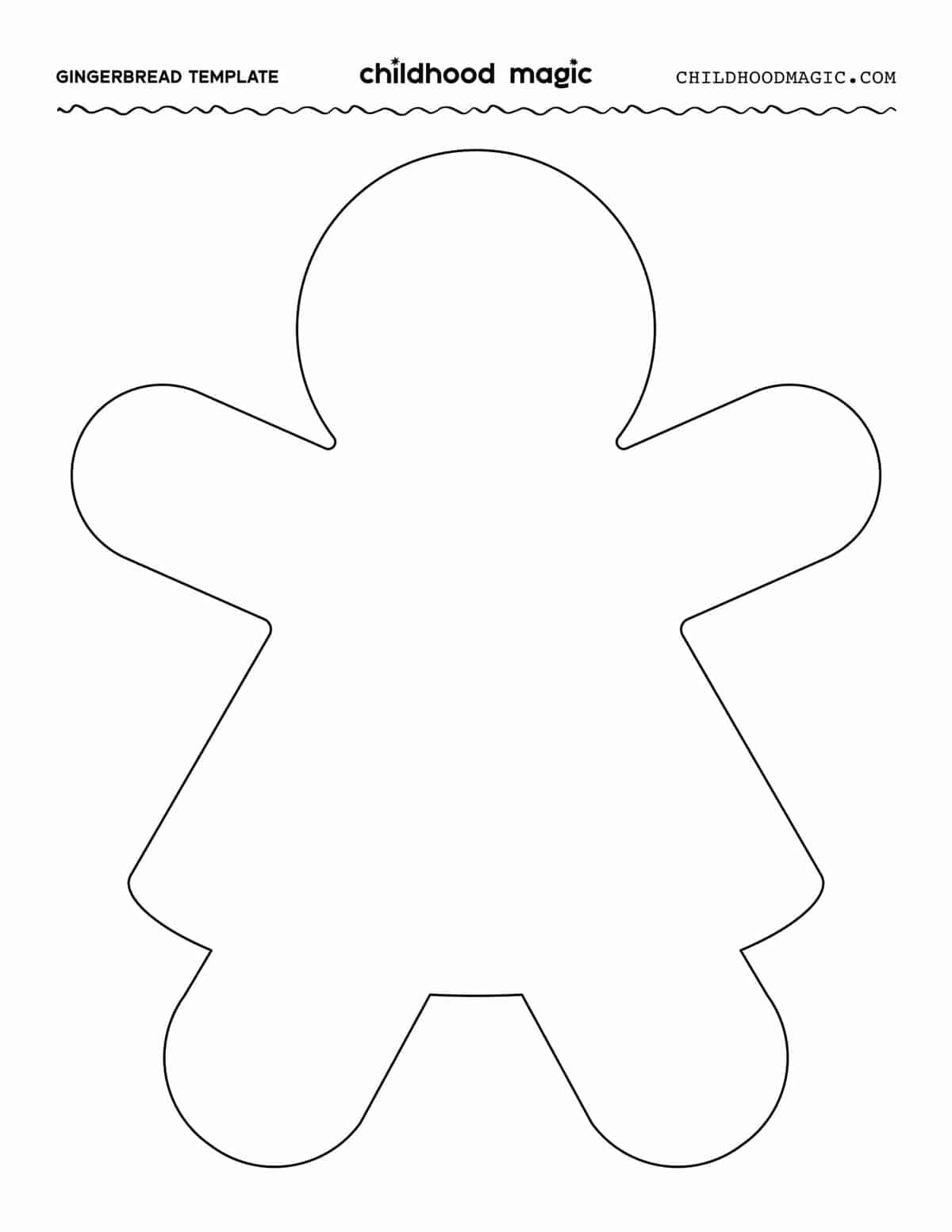 Gingerbread Man Template Free Printable Childhood Magic Gingerbread Man Template Free Printable Childhood Magic