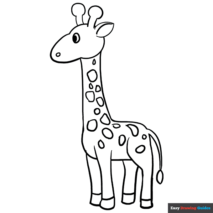 Giraffe Coloring Page Easy Drawing Guides Giraffe Coloring Page Easy Drawing Guides