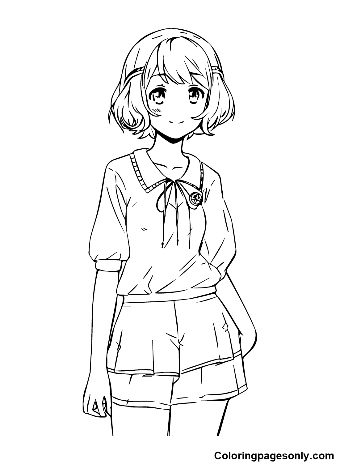 Girl Anime Coloring Pages Anime Girl Coloring Pages Coloring Pages 