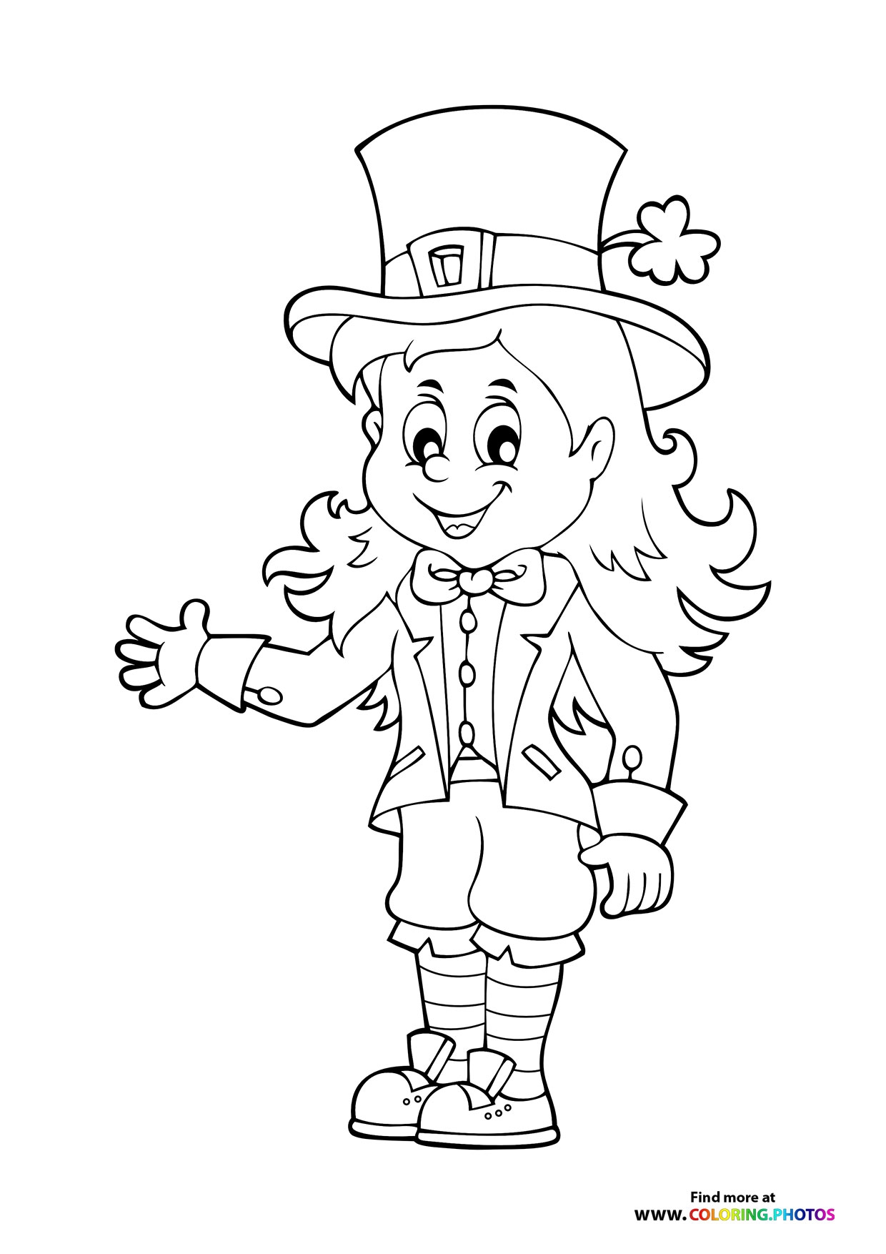 Girl Leprechaun Coloring Pages For Kids Girl Leprechaun Coloring Pages For Kids