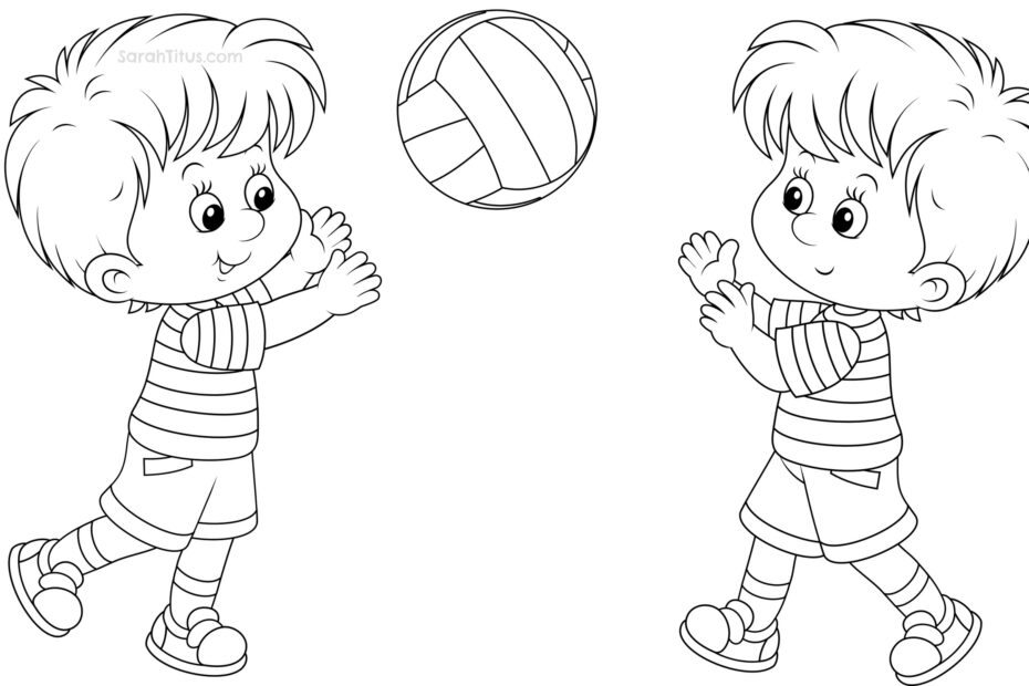 Girls Playing Coloring Page Coloring Outside Going Playing Ball Play