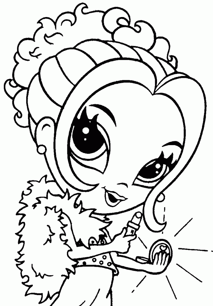Girly Printable Coloring Pages Coloring Home