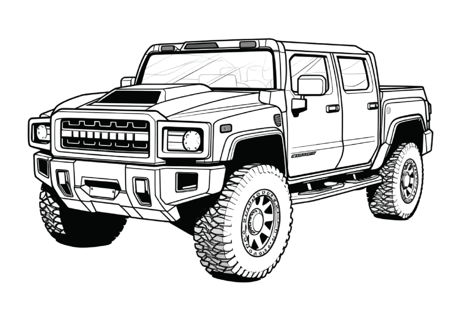 GMC Hummer EV Pickup Trucks Coloring Page Free Printable Coloring Pages GMC Hummer EV Pickup Trucks Coloring Page Free Printable Coloring Pages