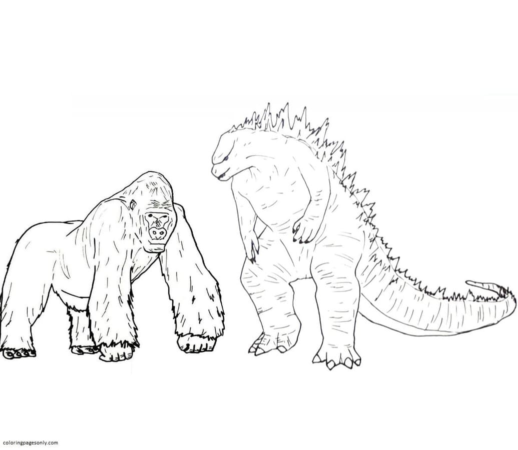 Godzilla Vs King Kong 4 Coloring Page Free Printable Coloring Pages Godzilla Vs King Kong 4 Coloring Page Free Printable Coloring Pages