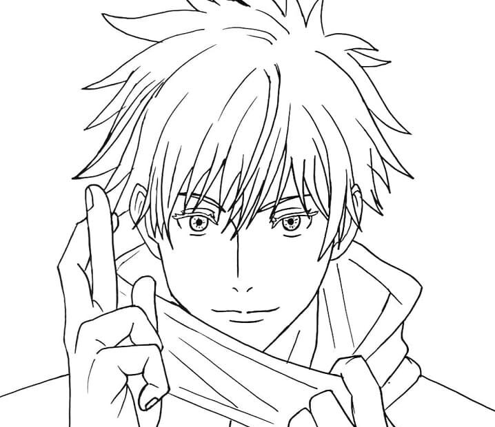 Gojo Coloring Pages Coloring Home