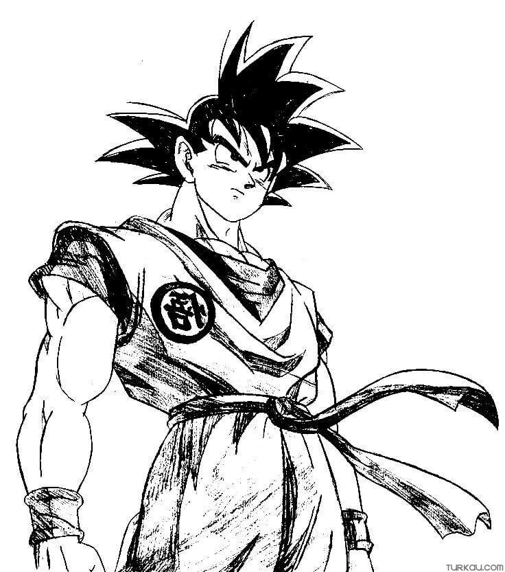 Goku Drawing Coloring Page Turkau Goku Drawing Coloring Page Turkau