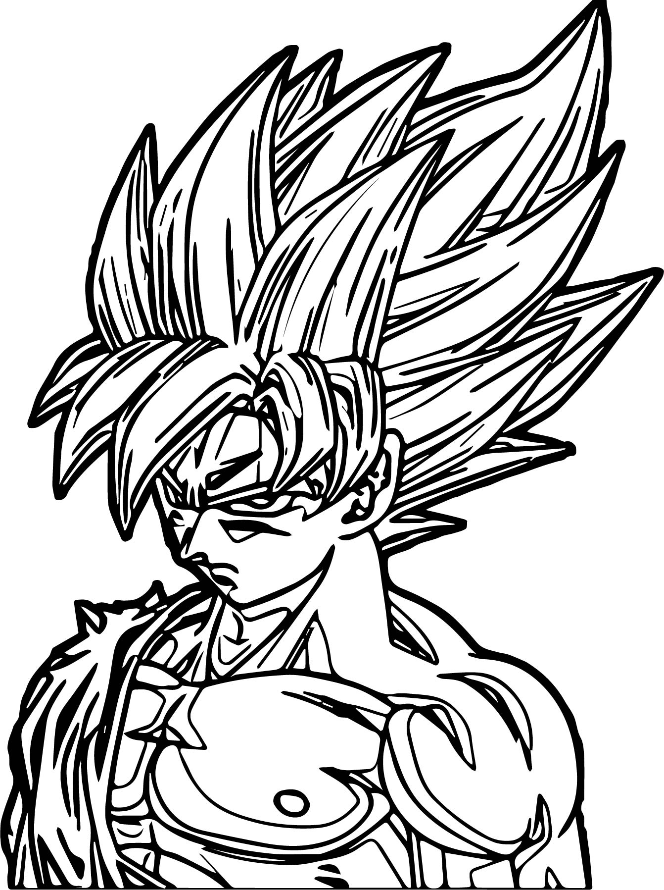 Goku drawing printable Goku drawing printable