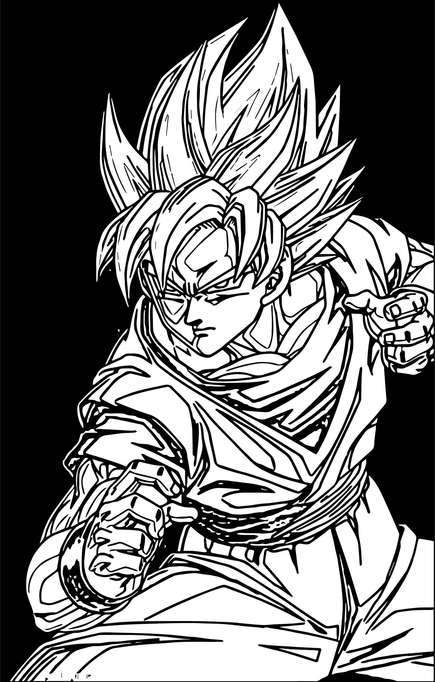 Goku Printable Coloring Pages Goku Printable Coloring Pages