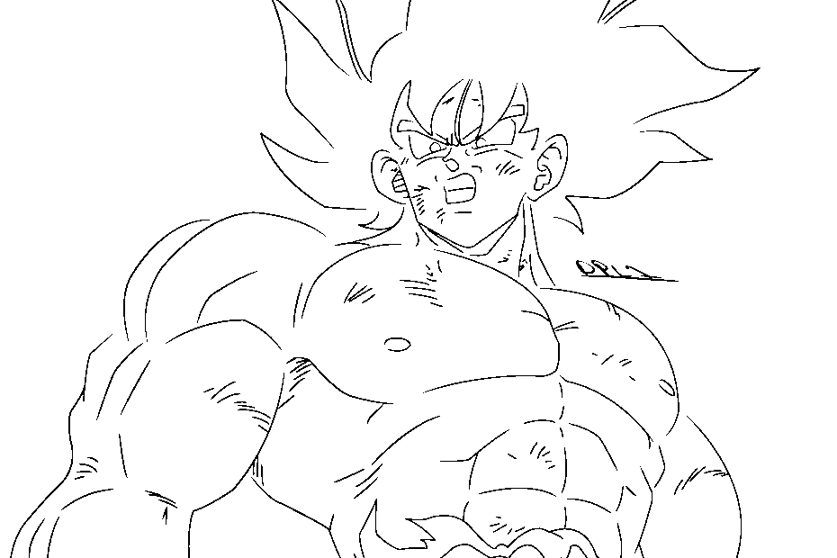 Goku Super Saiyan 3 Coloring Pages Coloring Home