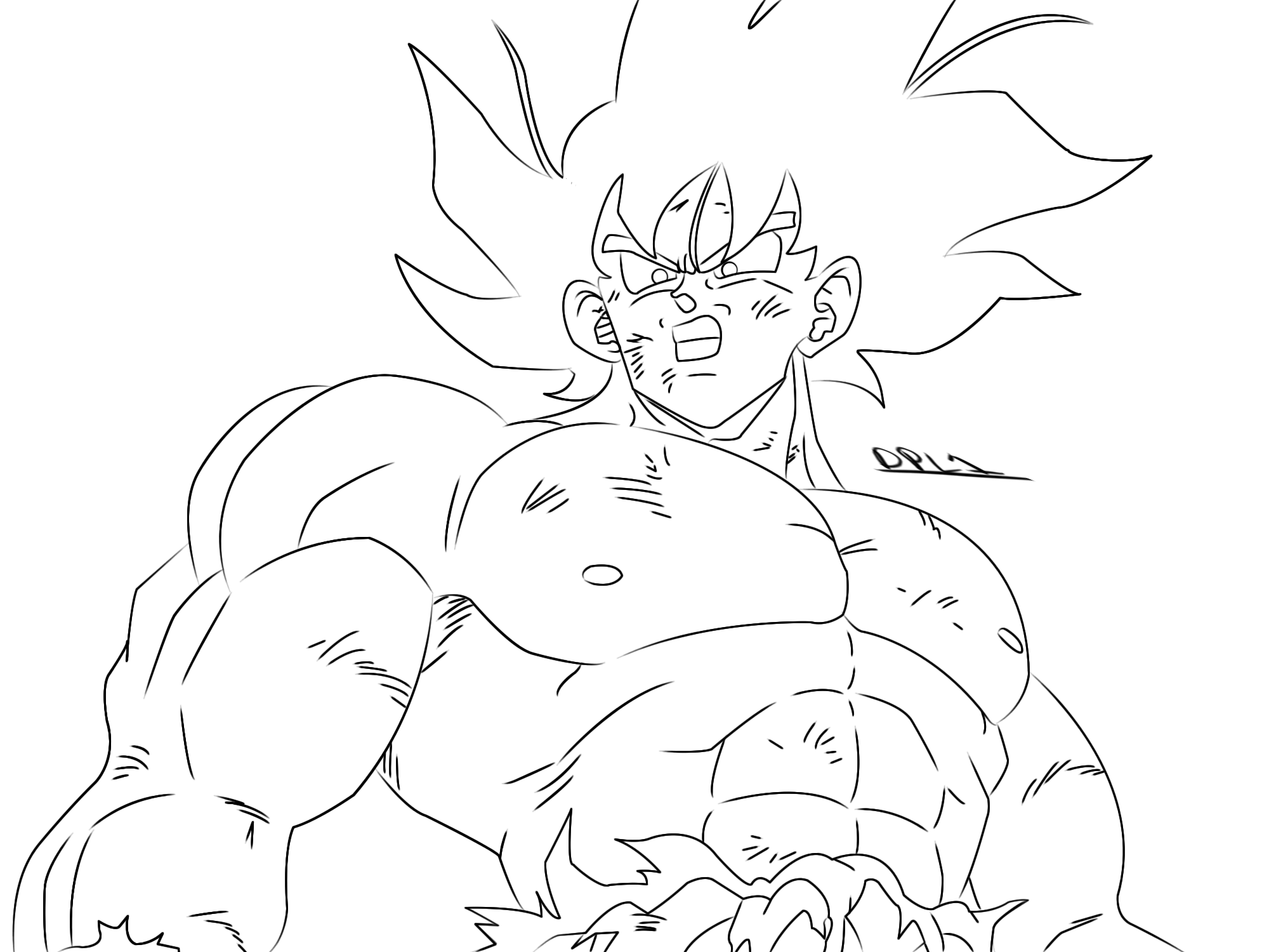 Goku Super Saiyan 3 Coloring Pages Coloring Home Goku Super Saiyan 3 Coloring Pages Coloring Home