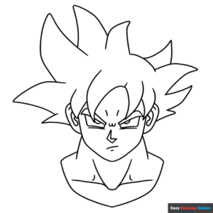 Goku Ultra Instinct Coloring Page Easy Drawing Guides Goku Ultra Instinct Coloring Page Easy Drawing Guides