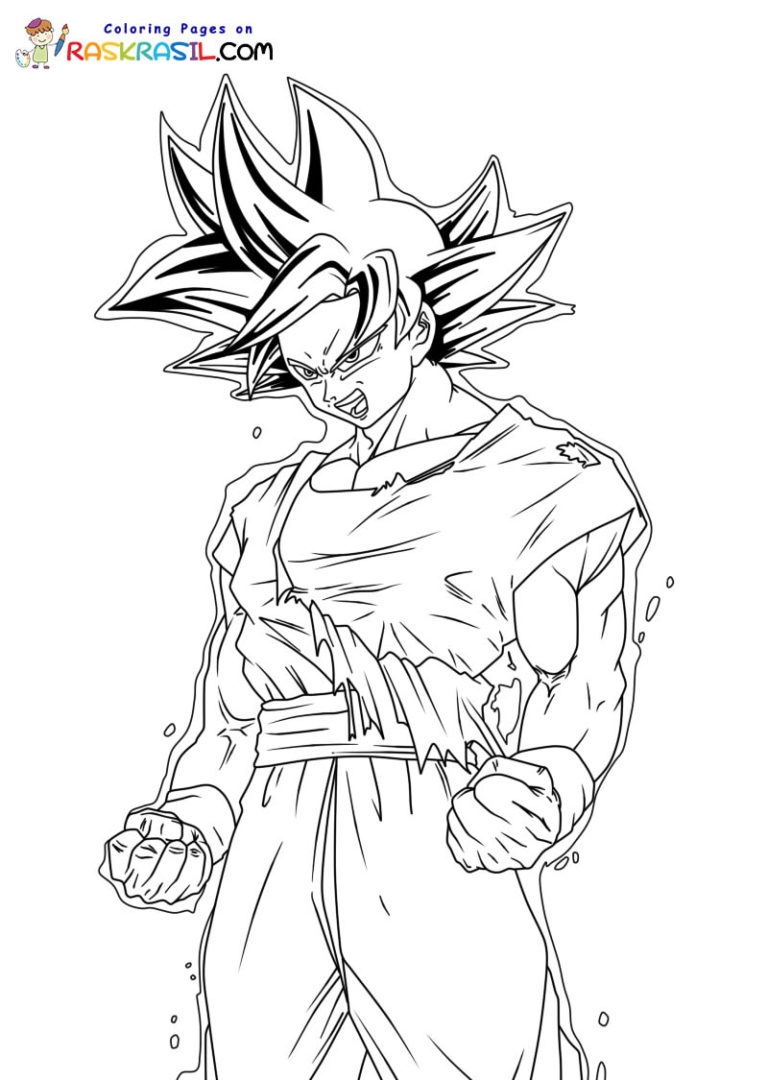 Goku Ultra Instinct Coloring Pages Goku Ultra Instinct Coloring Pages