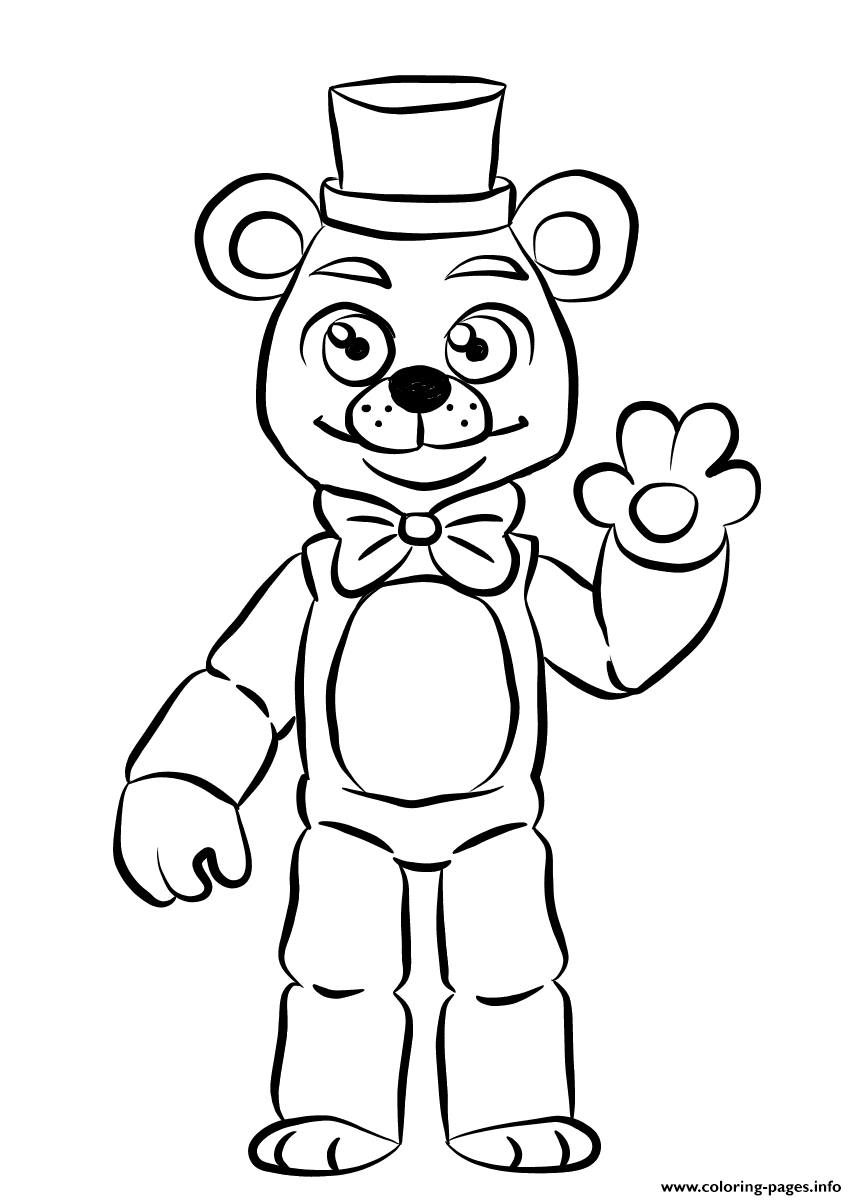 Golden Freddy FNAF Coloring Page Printable Golden Freddy FNAF Coloring Page Printable