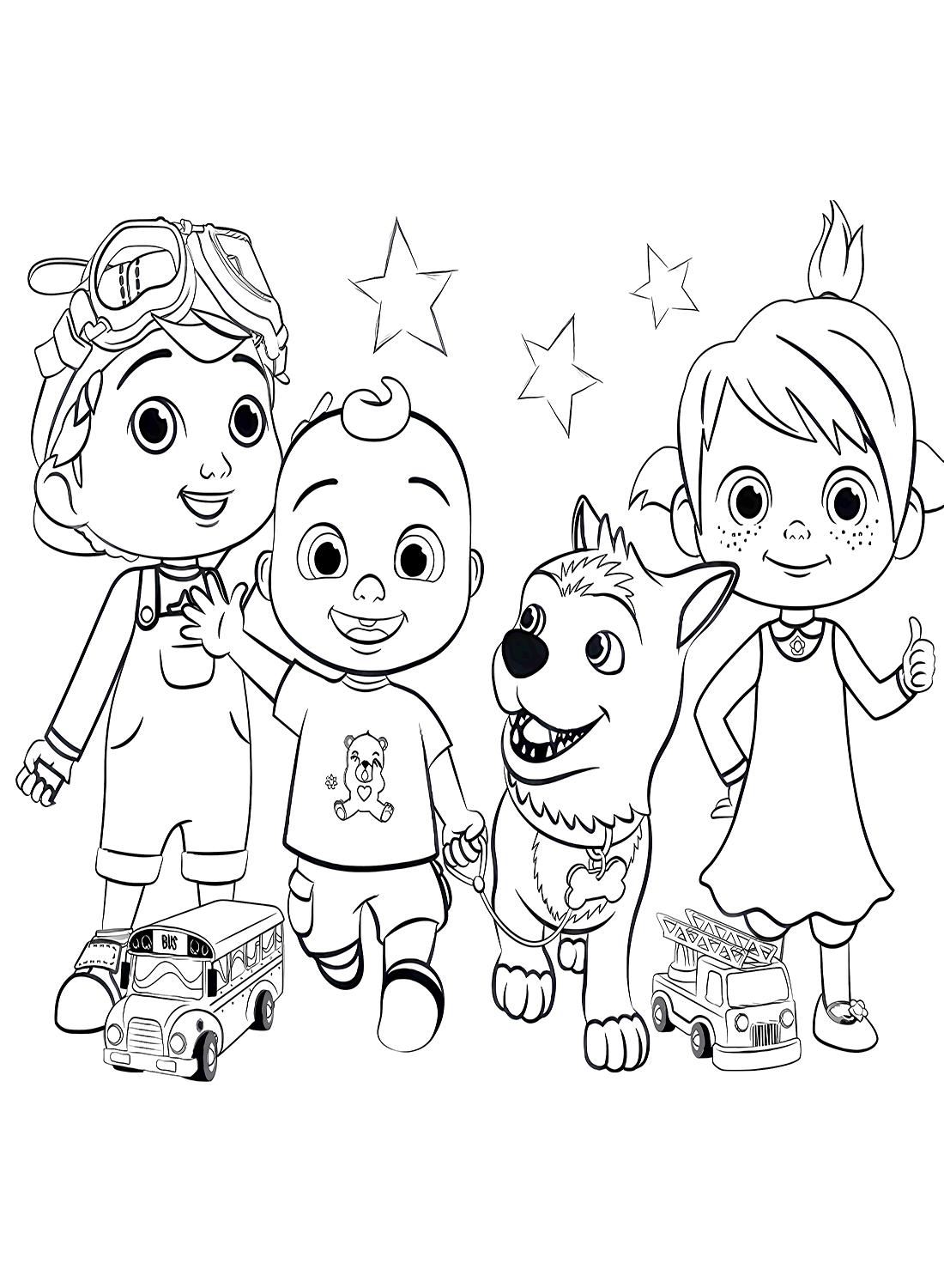 free printable Cocomelon coloring page free printable Cocomelon coloring page