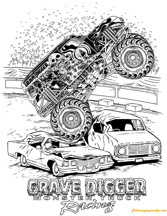 grave digger monster truck coloring pages grave digger monster truck coloring pages