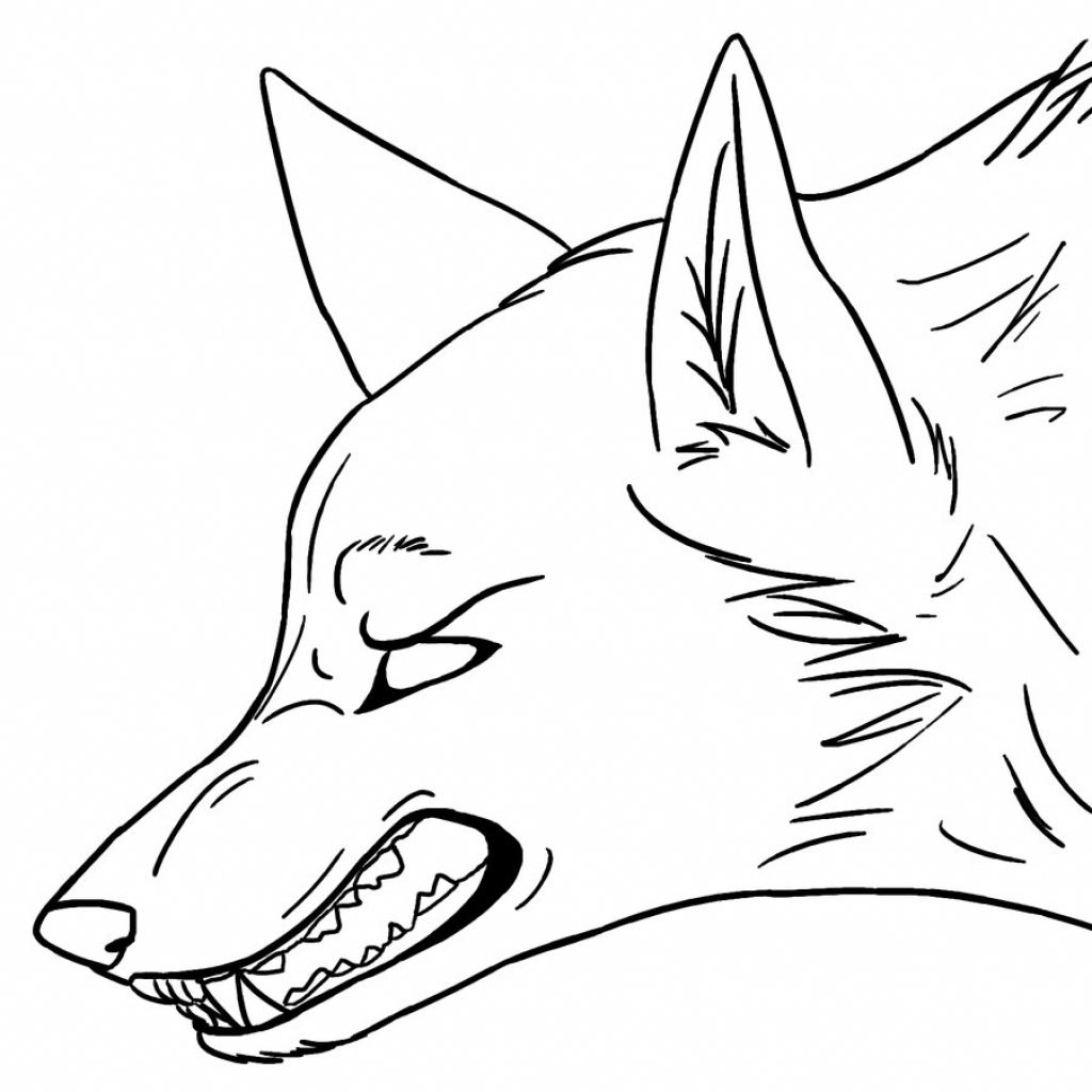 wolf coloring pages easy