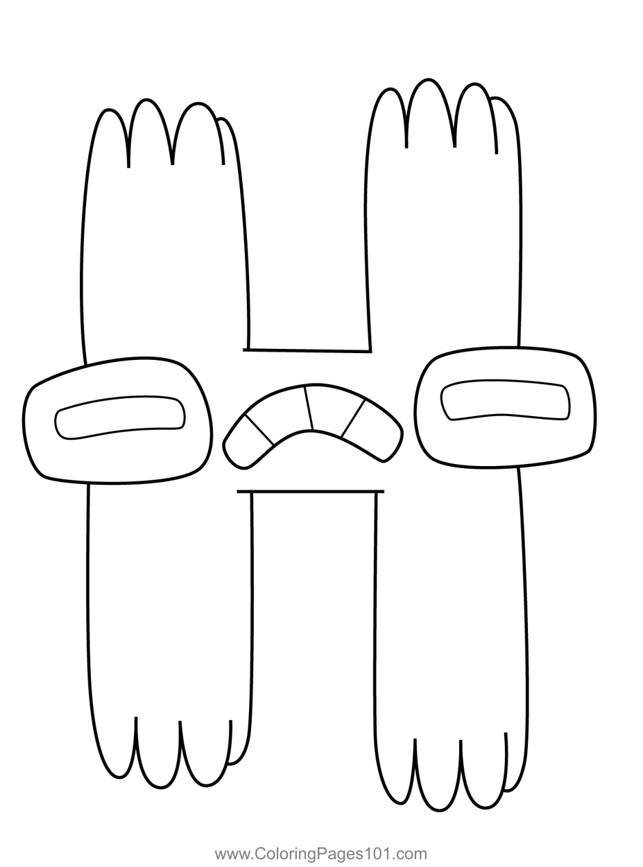 H Alphabet Lore Coloring Page For Kids Free Alphabet Lore Printable H Alphabet Lore Coloring Page For Kids Free Alphabet Lore Printable