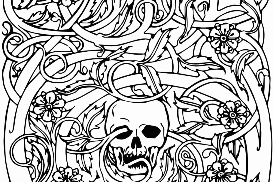 Halloween Adult Coloring Pages Coloring Home