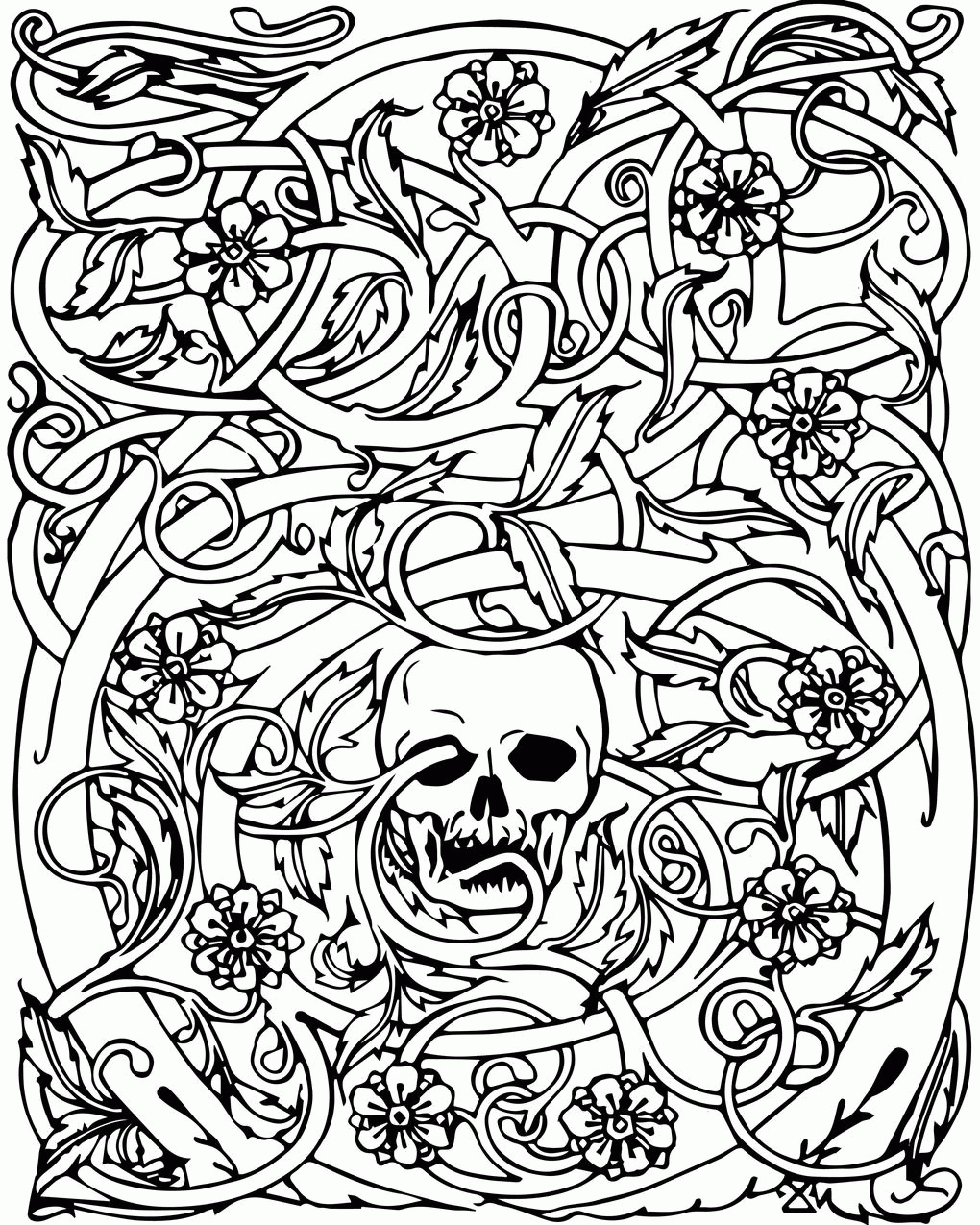 Halloween Adult Coloring Pages Coloring Home Halloween Adult Coloring Pages Coloring Home
