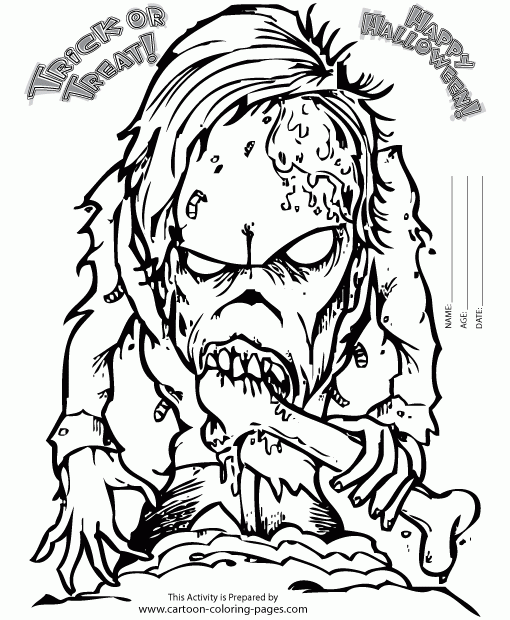 Halloween Coloring Pages Free Printable Scary Coloring Home