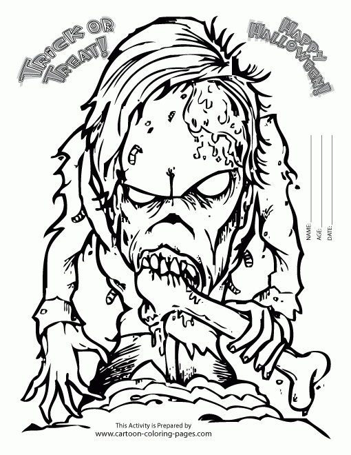 Halloween Coloring Pages Free Printable Scary Coloring Home