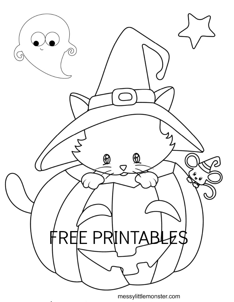 Halloween Colouring Pages For Kids Messy Little Monster Halloween Colouring Pages For Kids Messy Little Monster